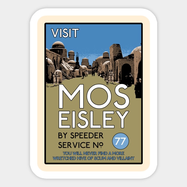 Visit Mos Eisley Sticker by Paulychilds